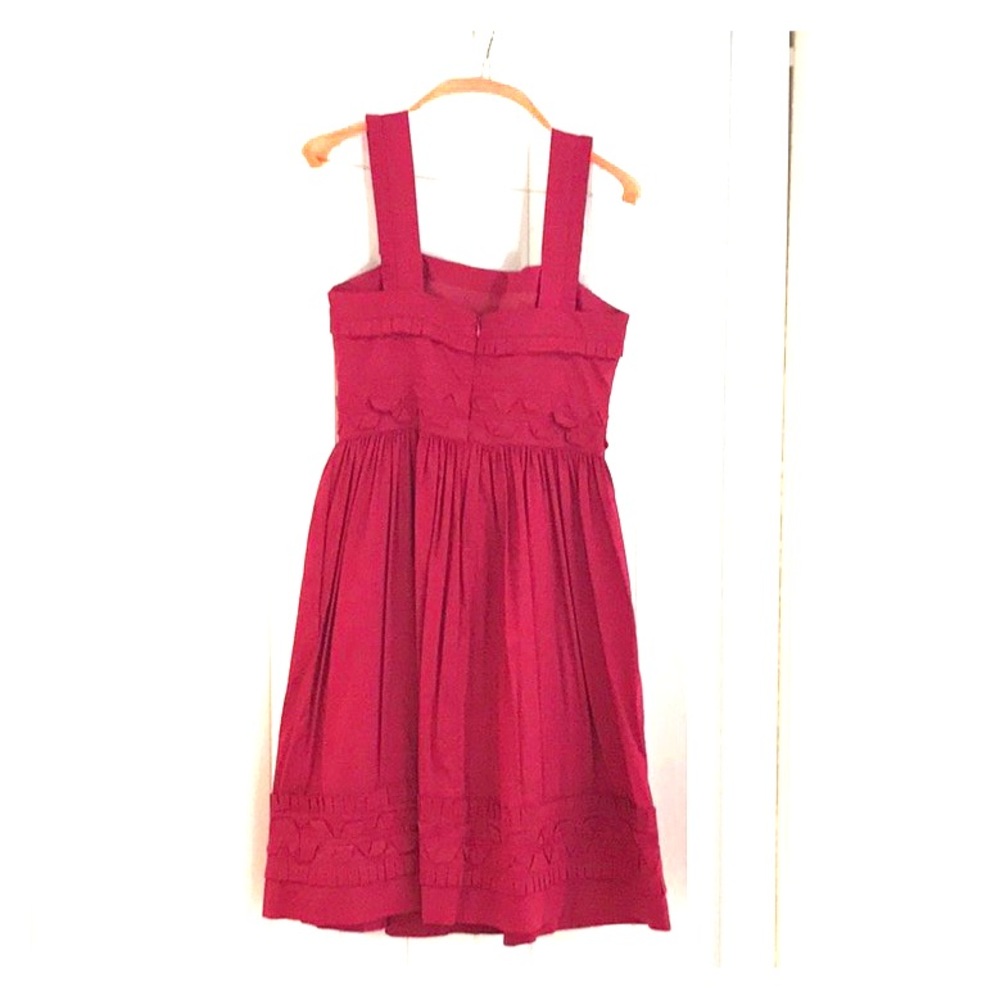 Maggie London cotton dress in magenta